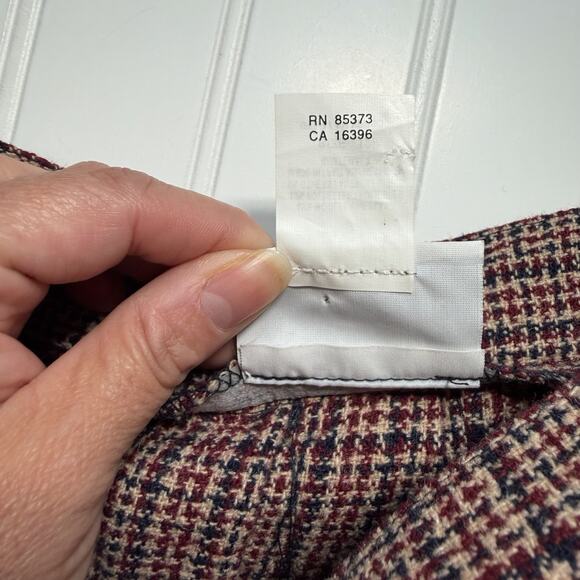 Villager Womens Wool Plaid Skirt Size 12P Brown Preppy Academia Clueless 90s NWT - Picture 6 of 9